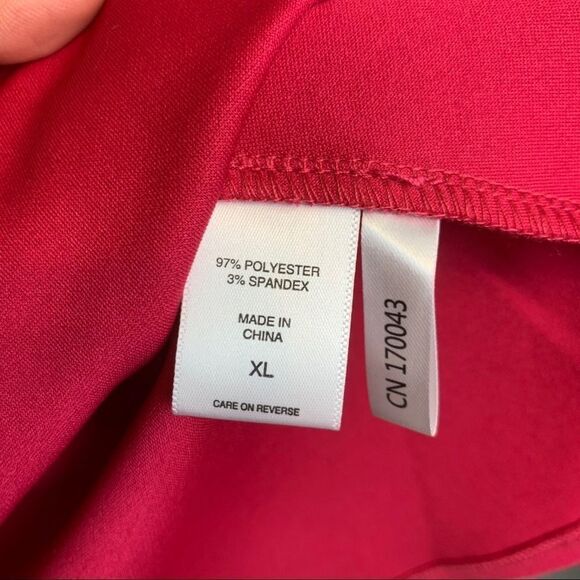 NWT NY&CO Solid Pink Ruffle Short Sleeve Short Sleeve Blouse Scoop Neck size XL - Picture 6 of 12